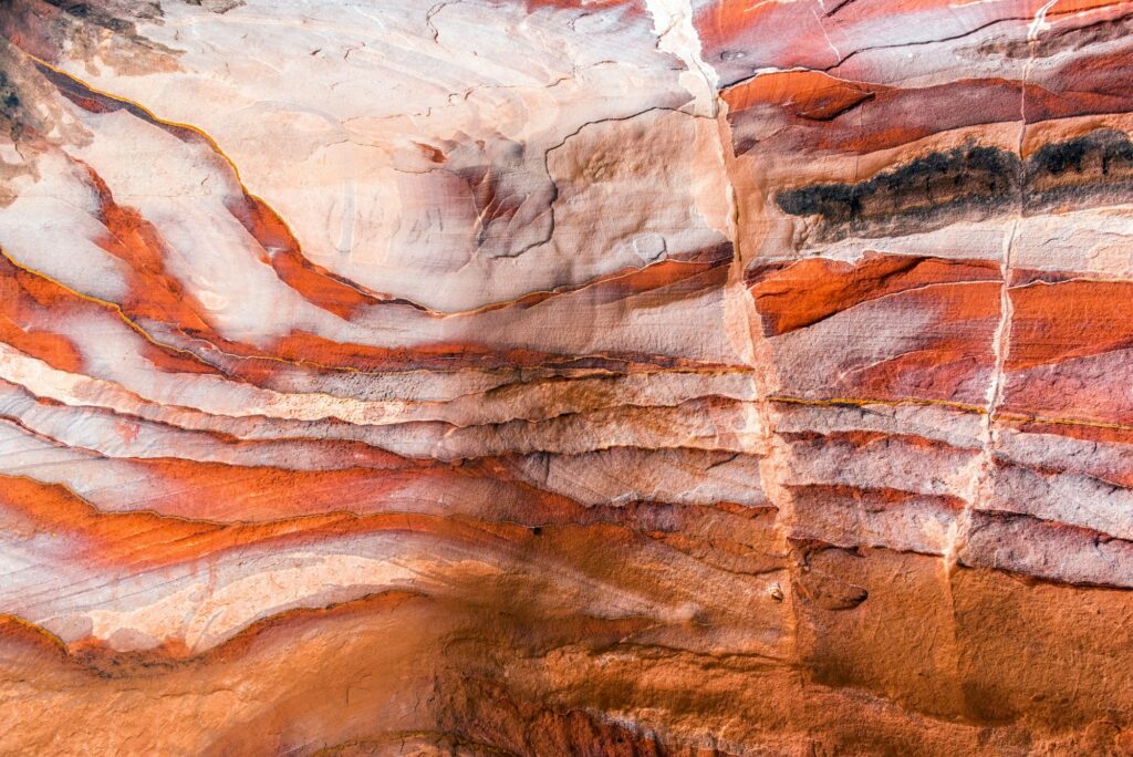 Sandstone pattern, geological texture in Petra